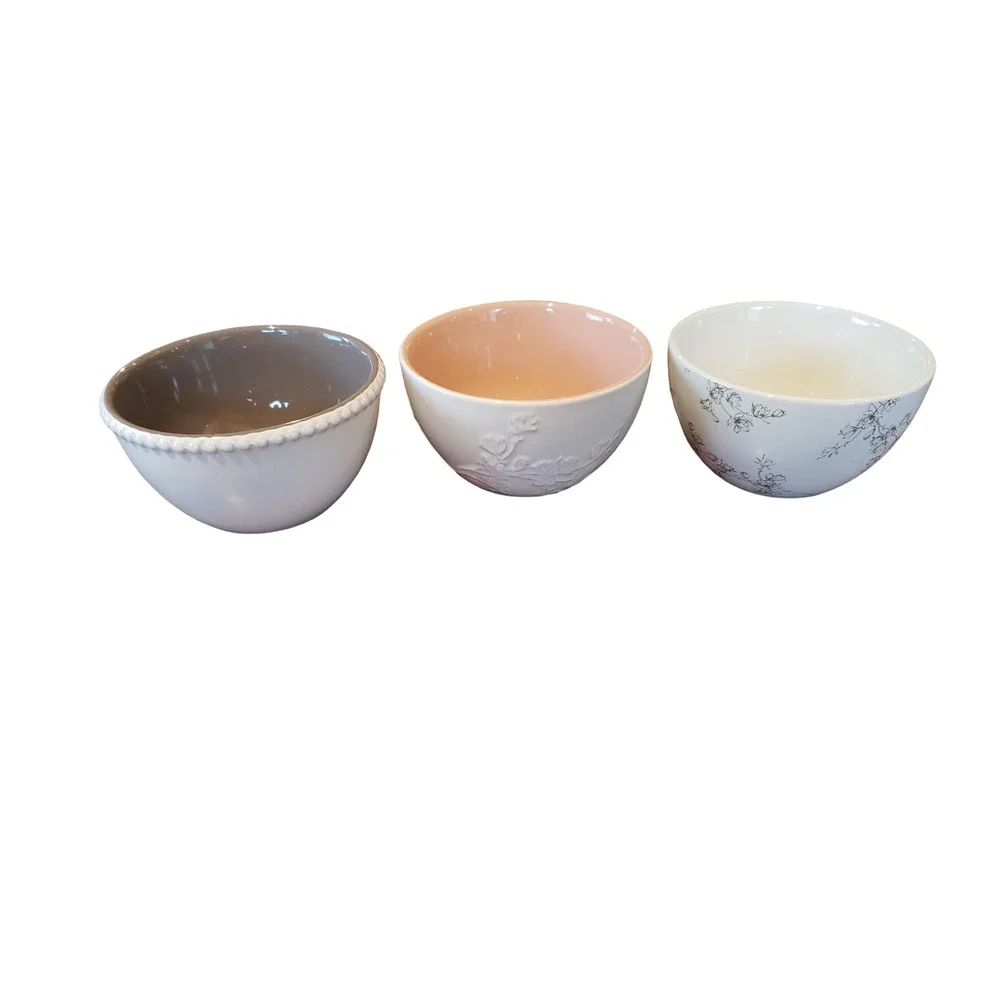Mary & Martha Grace & Gratitude Dip Bowls Set of 3 Ceramic J6808 1 Chron 29:13